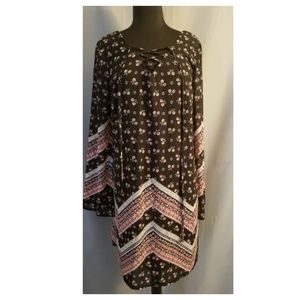 Black Floral Crisscross Dress